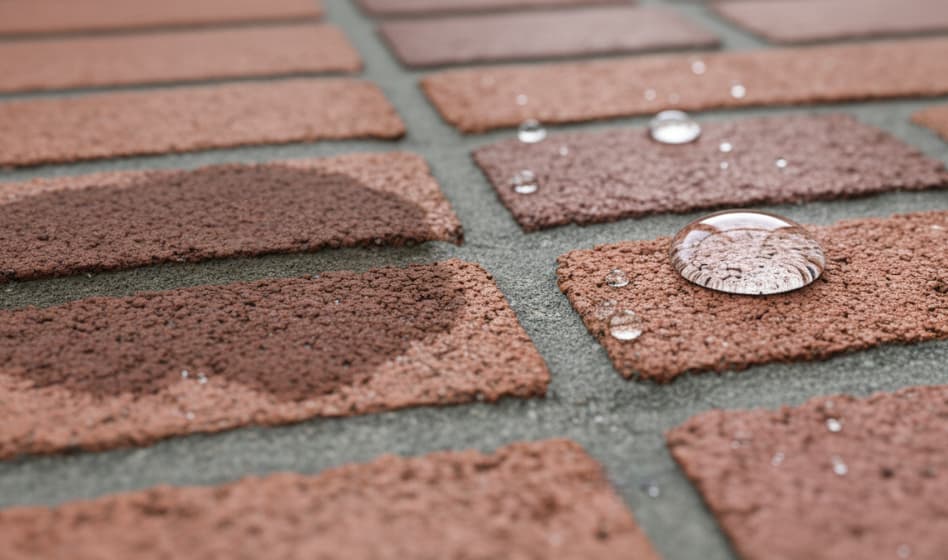 Dettaglio muro in mattoni idrorepellente