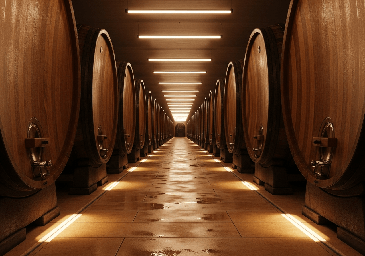 Pavimento in cotto di una cantina reso umido e potenzialmente scivoloso, contesto di applicazione per un trattamento antiscivolo professionale